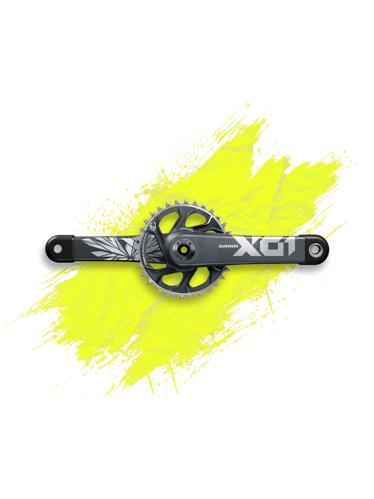 SRAM X01 Eagle Boost 148 DUB Crankset – 170 mm, 34T, Lunar Oxy